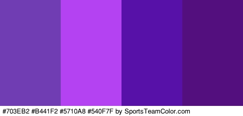 #703EB2 #B441F2 #5710A8 #540F7F Colors