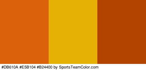 #DB610A #E5B104 #B24400 Colors