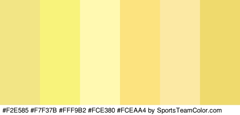 #F2E585 #F7F37B #FFF9B2 #FCE380 #FCEAA4 #EFDA6E Colors