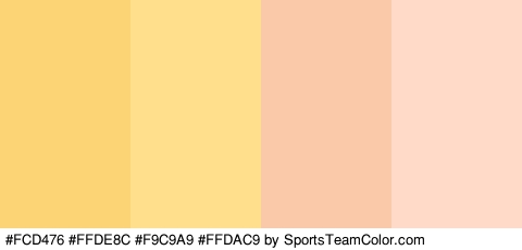 #FCD476 #FFDE8C #F9C9A9 #FFDAC9 Colors