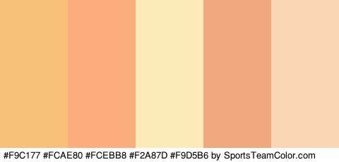 #F9C177 #FCAE80 #FCEBB8 #F2A87D #F9D5B6 Colors