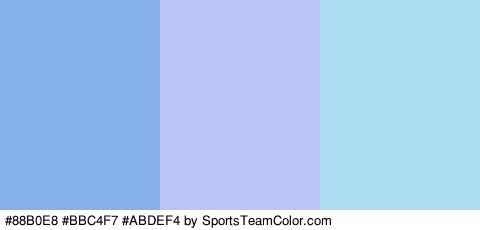 #88B0E8 #BBC4F7 #ABDEF4 Colors