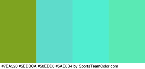 #7EA320 #5EDBCA #50EDD0 #5AE8B4 Colors