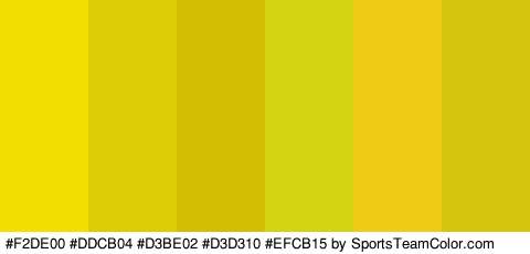 #F2DE00 #DDCB04 #D3BE02 #D3D310 #EFCB15 #D3C60C Colors