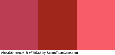 #BA3D54 #A0261B #F75D68 Colors