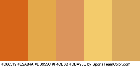 #D66519 #E2A84A #DB955C #F4CB6B #DBA95E Colors