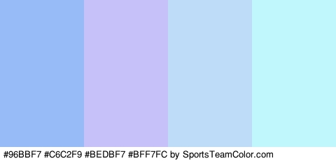 #96BBF7 #C6C2F9 #BEDBF7 #BFF7FC Colors