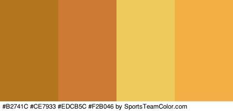 #B2741C #CE7933 #EDCB5C #F2B046 Colors