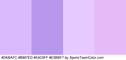 #DABAFC #B897ED #E6C9FF #E5BBF7 Colors