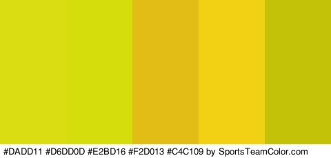 #DADD11 #D6DD0D #E2BD16 #F2D013 #C4C109 Colors