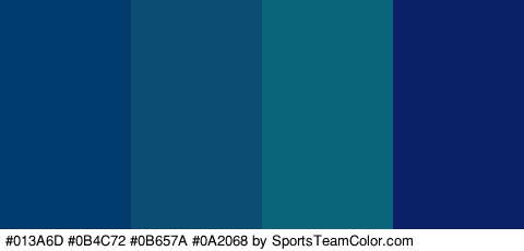 #013A6D #0B4C72 #0B657A #0A2068 Colors