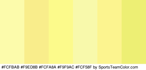 #FCFBAB #F9ED8B #FCFA8A #F9F9AC #FCF58F #EDEF75 Colors