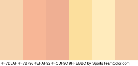 #F7D5AF #F7B796 #EFAF92 #FCDF9C #FFEBBC #F4CBA4 Colors