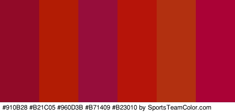 #910B28 #B21C05 #960D3B #B71409 #B23010 #AA0137 Colors