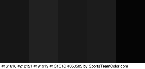 #161616 #212121 #191919 #1C1C1C #050505 Colors