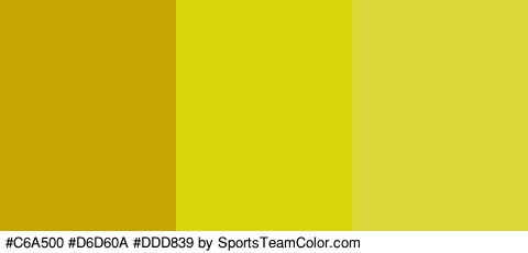 #C6A500 #D6D60A #DDD839 Colors