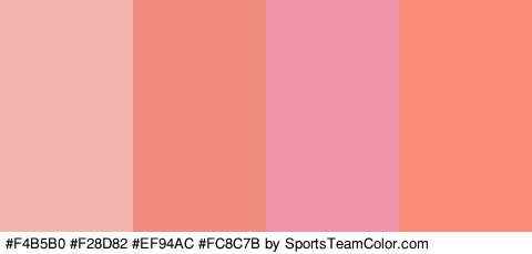 #F4B5B0 #F28D82 #EF94AC #FC8C7B Colors