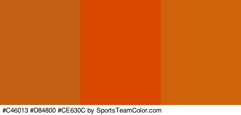 #C46013 #D84800 #CE630C Colors