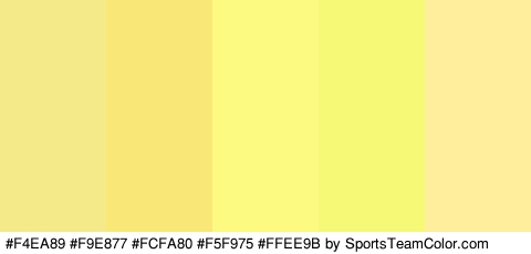 #F4EA89 #F9E877 #FCFA80 #F5F975 #FFEE9B Colors