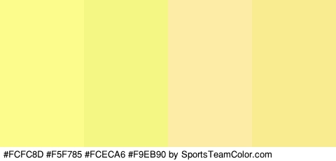 #FCFC8D #F5F785 #FCECA6 #F9EB90 Colors