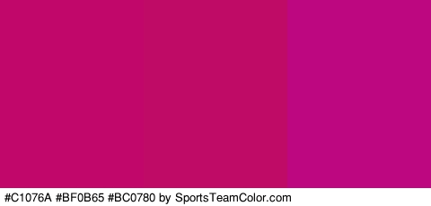 #C1076A #BF0B65 #BC0780 Colors