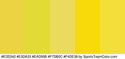 #EDD342 #E0DA33 #EAD95B #F7DB0C #F4DE38 Colors