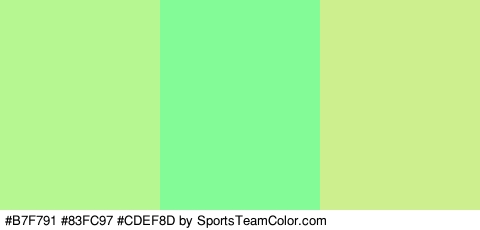 #B7F791 #83FC97 #CDEF8D Colors