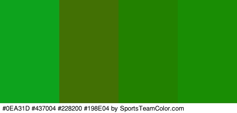 #0EA31D #437004 #228200 #198E04 Colors