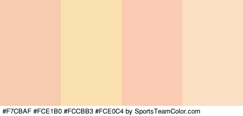 #F7CBAF #FCE1B0 #FCCBB3 #FCE0C4 Colors