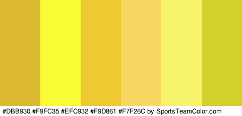 #DBB930 #F9FC35 #EFC932 #F9D861 #F7F26C #D3D02E Colors