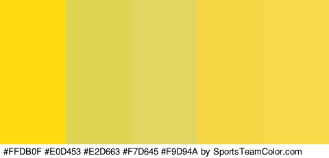 #FFDB0F #E0D453 #E2D663 #F7D645 #F9D94A Colors