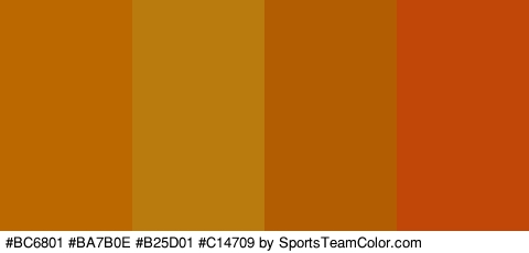 #BC6801 #BA7B0E #B25D01 #C14709 Colors