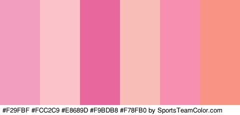 #F29FBF #FCC2C9 #E8689D #F9BDB8 #F78FB0 #F99484 Colors