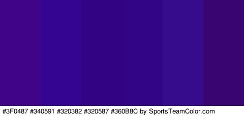 #3F0487 #340591 #320382 #320587 #360B8C #390570 Colors