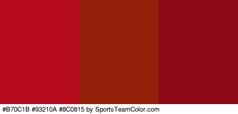 #B70C1B #93210A #8C0815 Colors