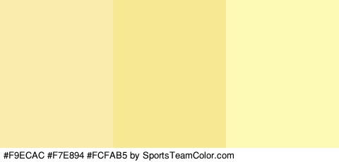 #F9ECAC #F7E894 #FCFAB5 Colors