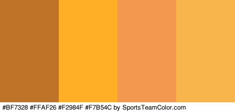 #BF7328 #FFAF26 #F2984F #F7B54C Colors