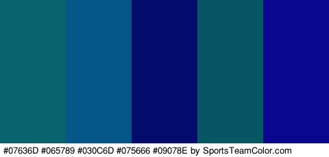 #07636D #065789 #030C6D #075666 #09078E Colors