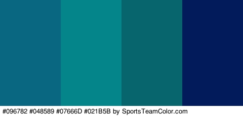 #096782 #048589 #07666D #021B5B Colors