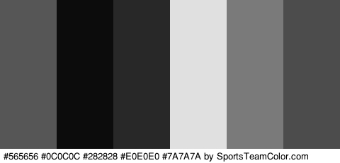 #565656 #0C0C0C #282828 #E0E0E0 #7A7A7A #4C4C4C Colors