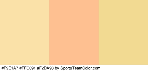 #F9E1A7 #FFC091 #F2DA93 Colors