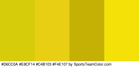 #D6CC0A #E8CF14 #C4B103 #F4E107 Colors