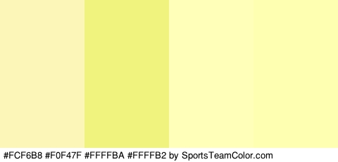 #FCF6B8 #F0F47F #FFFFBA #FFFFB2 Colors