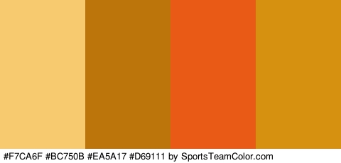 #F7CA6F #BC750B #EA5A17 #D69111 Colors