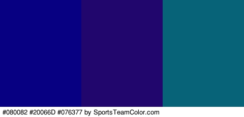 #080082 #20066D #076377 Colors