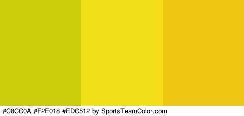 #C8CC0A #F2E018 #EDC512 Colors