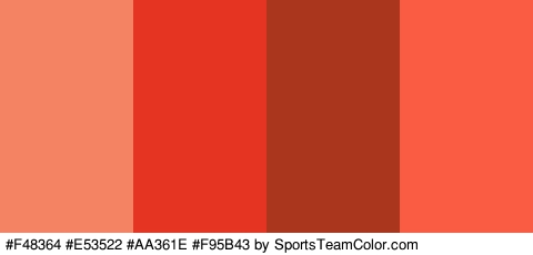 #F48364 #E53522 #AA361E #F95B43 Colors