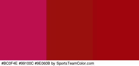 #BC0F4E #99100C #9E060B Colors