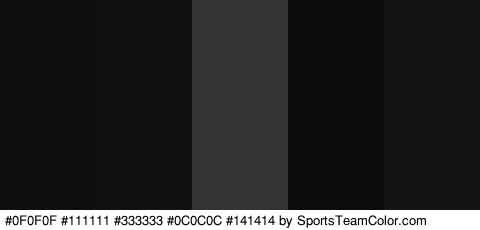 #0F0F0F #111111 #333333 #0C0C0C #141414 Colors