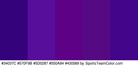 #34037C #570F9B #5D0287 #550A84 #430589 Colors